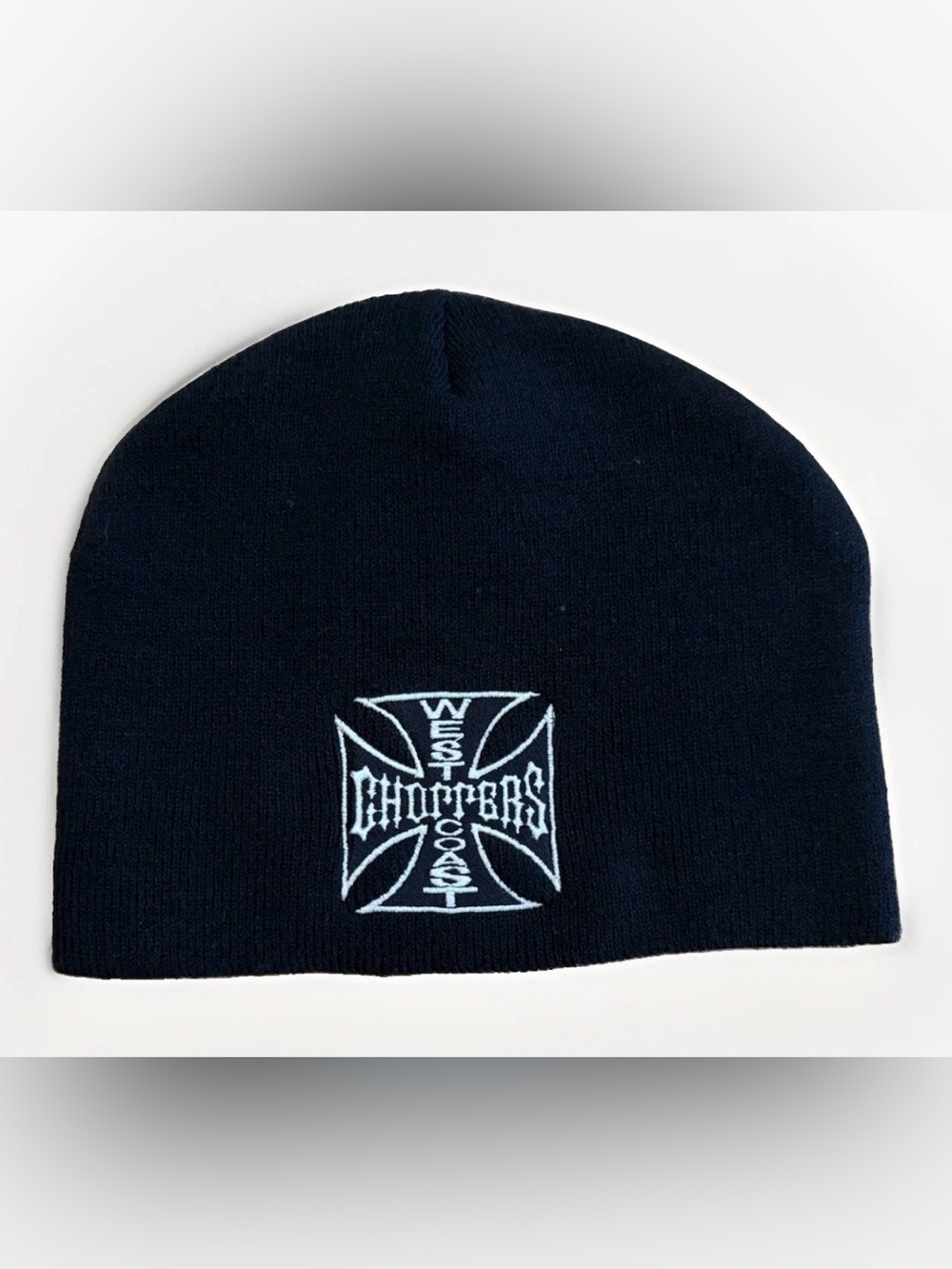Vintage West Coast Choppers Beanie Embroidered One Size Black & White Rare